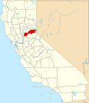 Map of California highlighting Placer County